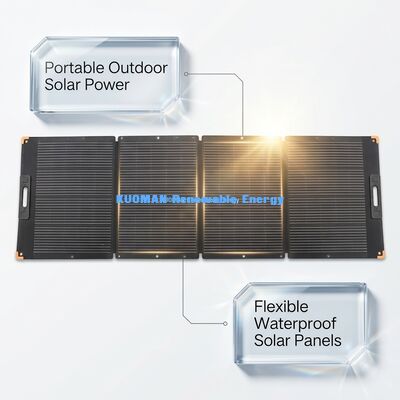 Pannello caricabatterie solare portatile pieghevole da 300‑400 W, energia solare off‑grid per backup esterno e domestico