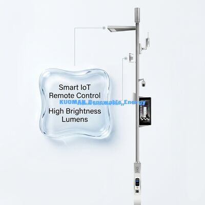 Lampione Stradale LED Intelligente con Telecomando, Durata 50000 ore e Telecamera IP PTZ 4G per Palo Illuminazione Smart City