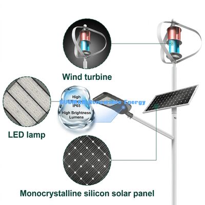 Lampione solare a LED impermeabile IP65 da 100W-200W con corpo in lega di alluminio per autostrade e terreni alpini
