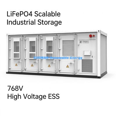 215 KWh Sistema di accumulo dell'energia agli ioni di litio della batteria commerciale ESS con 10.000 cicli