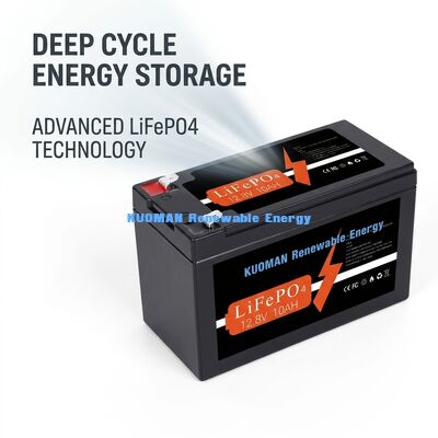Batteria al litio LiFePO4 da 12V 10Ah 128Wh a ciclo profondo per accumulo di energia e applicazioni RV