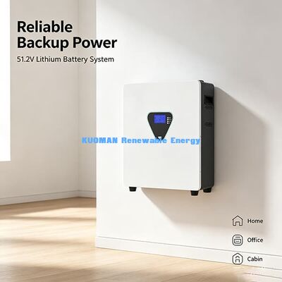 Alta capacità 51.2V 100Ah 6000 Cicli Ciclo profondo Batteria agli ioni di litio Fuori rete RV Camping Tipo muro