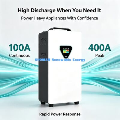 Sistema di accumulo di riserva per batterie domestiche di tipo mobile con 6000 cicli 200A corrente di carica massima e ampia adattabilità alla temperatura per il sistema di pannelli solari