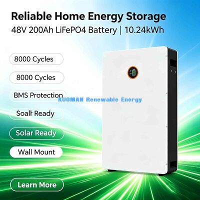 15kWh 48V 300Ah LiFePO4 Batteria per la casa a montaggio a parete
