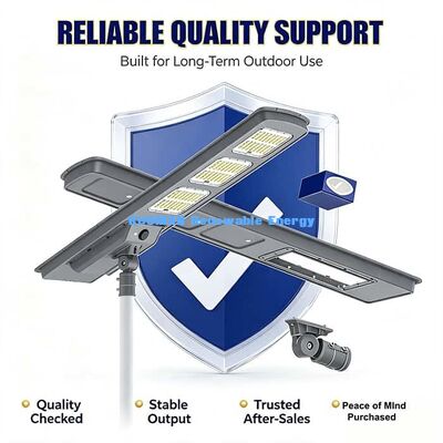 50W 220lm/W Alta efficienza luce solare stradale IP65 Lampada solare integrata impermeabile