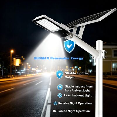 6000K Cool White Solar Street Light Alta luminosità Lenti ottiche Lampada stradale