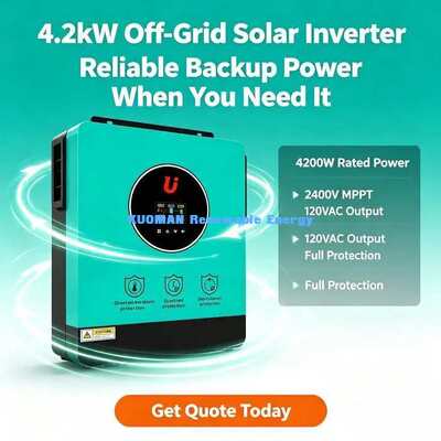 4200W MPPT Solar Hybrid Inverter 60-450VDC PV Input 120A Corrente di ricarica solare