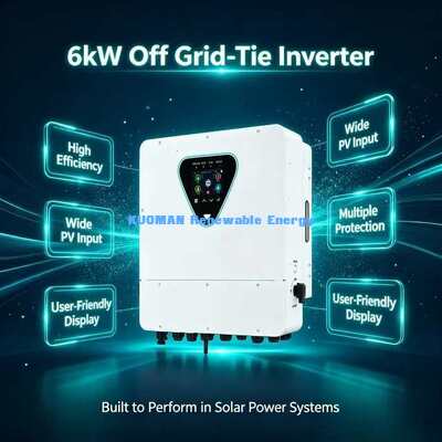 Inverter solare ibrido 6KW 2 MPPT Trasformatore di corrente Monitoraggio remoto WiFi