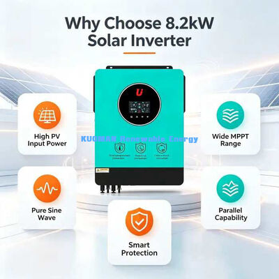 All-in-one 8.2kW inverter ibrido solare caricabatterie a rete e funzionamento autonomo