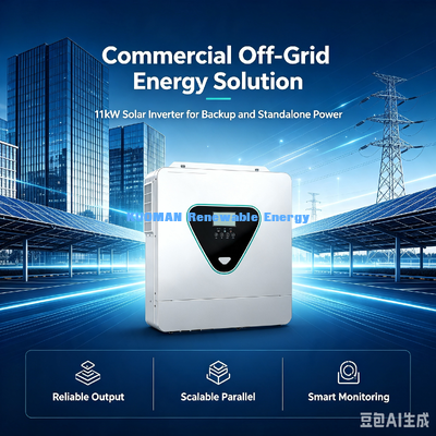 Inverter Solare Off-Grid 11KVA Ingresso FV 500V Max Inverter Ibrido Solare Doppio Uscita AC