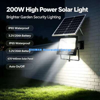 Luce di inondazione solare a LED per esterni Intaglio in alluminio a fusione a stampa Dissipazione del calore Buona