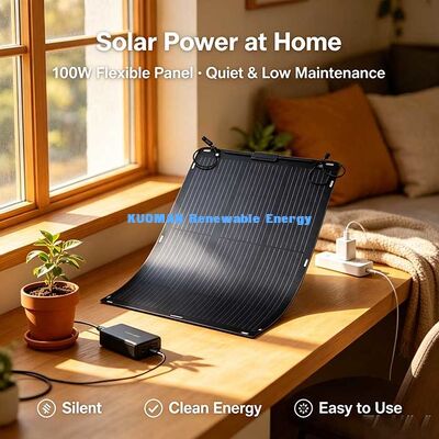105W pannello solare ultra-sottile flessibile 2KG, modulo solare pieghevole a 360° per camper e yacht