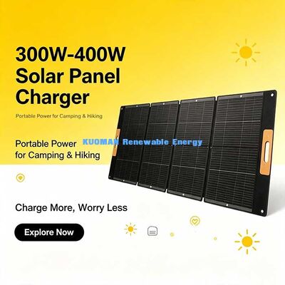 Pannello solare pieghevole da 400W, caricabatterie solare portatile impermeabile IP67 per uso domestico di emergenza