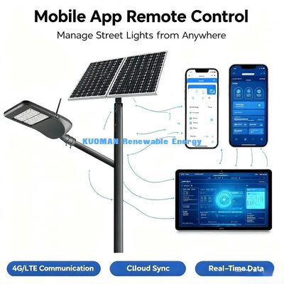 Illuminazione stradale intelligente a controllo remoto Wifi / 4G Illuminazione stradale esterna opzionale e durevole