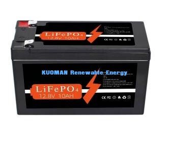 Batteria al litio LiFePO4 da 12V 10Ah 128Wh a ciclo profondo per accumulo di energia e applicazioni RV