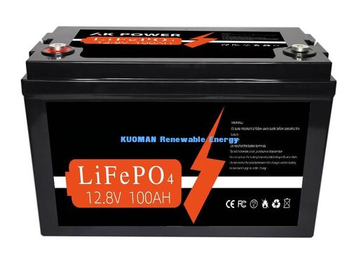 12V 100Ah 1280Wh batteria al litio ciclo profondo con 8000 vita di ciclo per lo stoccaggio dell'energia e la potenza del carrello da golf