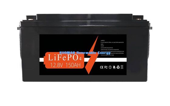 Batteria KM 1920Wh 12V 150Ah Batteria al litio ciclo profondo con 8000 cicli per lo stoccaggio dell'energia e RV / carrello di forchetta / carrello da golf / Yacht Power
