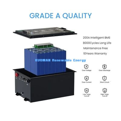 KM 48V -50-150Ah Batteria LiFePO4 Personalizzata per Golf Cart 8000 Cicli