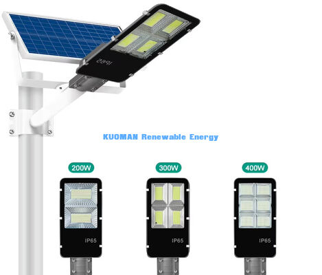 Lampione solare da 200W con MPPT Pro e impermeabilità IP65 per illuminazione stradale e da giardino esterna