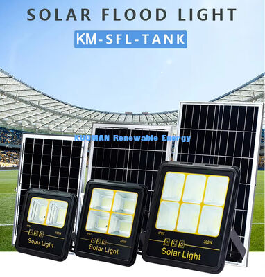 300W LED Solar Flood Light IP65 impermeabile 15000LM Alta luminosità con corpo in lega di alluminio per illuminazione esterna