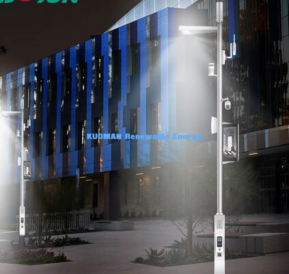 Lampione Stradale LED Intelligente con Telecomando, Durata 50000 ore e Telecamera IP PTZ 4G per Palo Illuminazione Smart City