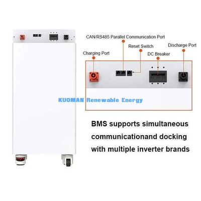 KM 48V 300Ah LiFePO4 Batteria di Accumulo Domestico a Parete con 8000 Cicli e Monitoraggio in Tempo Reale