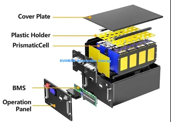 Modulo Batteria Rack LiFePO4 48V 200Ah con 8000 Cicli di Scarica Profonda e Certificazione UL CE per Accumulo Batteria Domestico