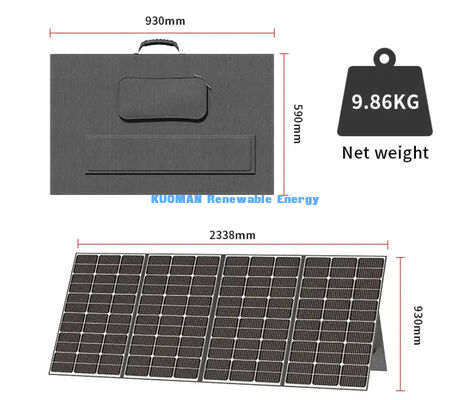 Caricabatterie solare pieghevole da 400W 40.3V, pannello solare pieghevole portatile per campeggio ed escursionismo