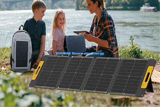 55W Caricabatterie Solare Leggero e Impermeabile - Pannello Solare Portatile per Zainismo ed Escursionismo