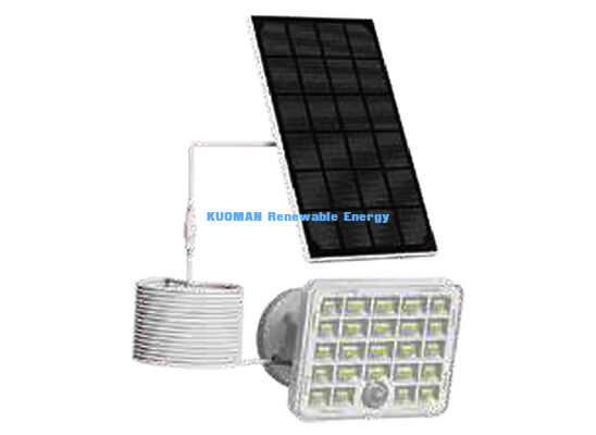 Lampada a sensore solare impermeabile da 3 W con pannello solare portatile da 182 mm x 182 mm per illuminazione di sicurezza esterna