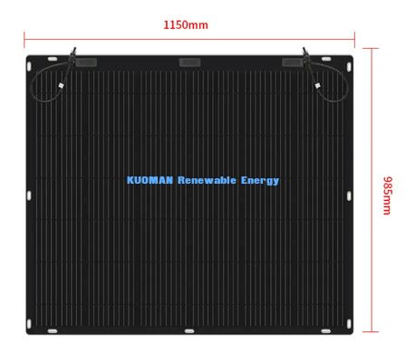 Pannello Solare Flessibile Ecologico da 200W con Scatola di Giunzione Certificata IP67 per un'Impronta di Carbonio Zero