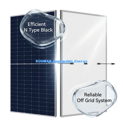 Pannello solare monocristallino di tipo N con resistenza alle intemperie IP65 per uso domestico e commerciale