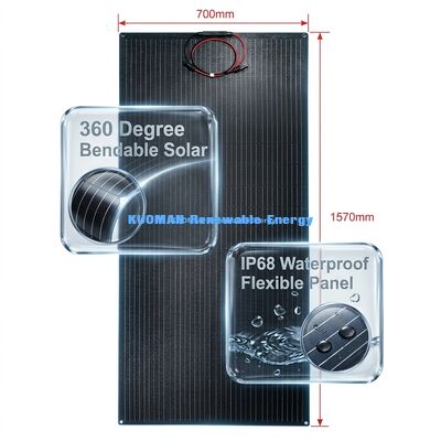 200W IP68 impermeabile a 360° pannello solare flessibile pieghevole per energie rinnovabili