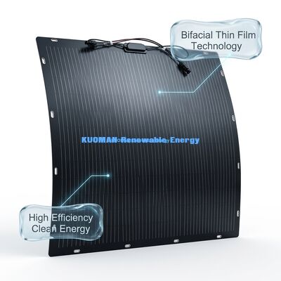 Pannello Solare Flessibile Bifacciale da 200W - Pannello Solare in Silicio Policristallino per Energia Pulita Rinnovabile