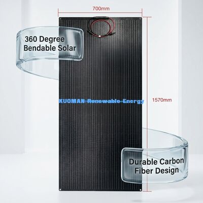 Pannello solare flessibile impermeabile IP68 da 100W 210W, pannello fotovoltaico a film sottile per viaggi e abitazioni