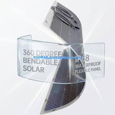 Pannello Solare Flessibile Bifacciale Pieghevole a 360 Gradi 200W Impermeabile IP68 con Fibra di Carbonio
