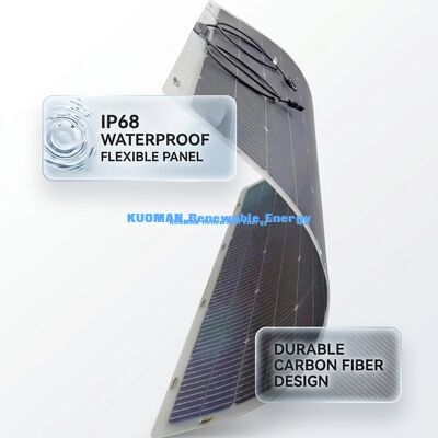 Pannello solare flessibile bifacciale IP67 impermeabile da 200W, pieghevole a 360°, per camper, casa e viaggi