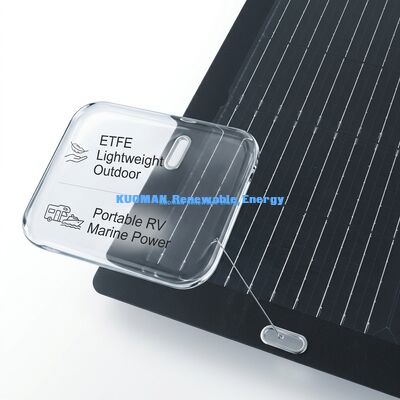 Pannello Solare Flessibile Monocristallino da 50W con Retro Adesivo Facile da Staccare per Avventure all'Aperto