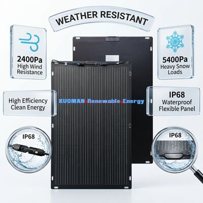 Pannello solare flessibile pieghevole IP67 da 200W a 360 gradi per camper e casa, pannello solare bifacciale da viaggio
