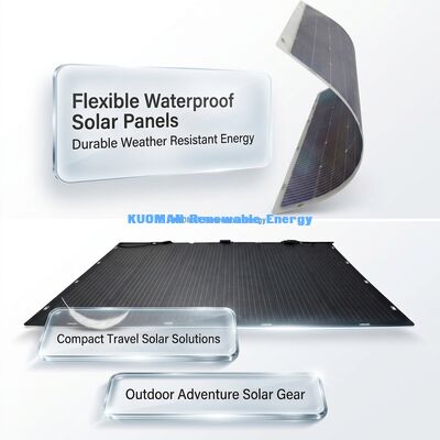 Pannello solare flessibile bifacciale IP67 impermeabile da 200W, pieghevole a 360°, per camper, casa e viaggi