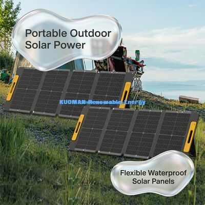 Pannello solare pieghevole impermeabile IP68 da 100W Max, caricabatterie solare portatile per telefono e iPad