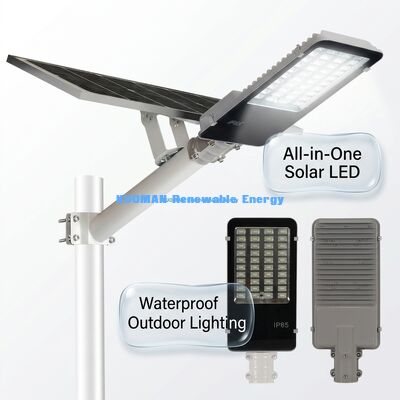 Lampione solare a LED IP65 impermeabile 100-500W personalizzabile con CCT 2700-6000K per illuminazione di giardini e strade