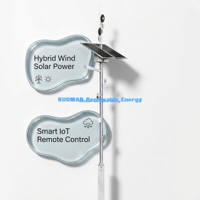 Smart Solar Street Light Pole con telecomando LCD e durata di vita di 50000 ore