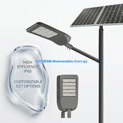 Lampione Stradale Solare in Alluminio Impermeabile IP65 da 50W con Tecnologia LED per Illuminazione Stradale Esterna