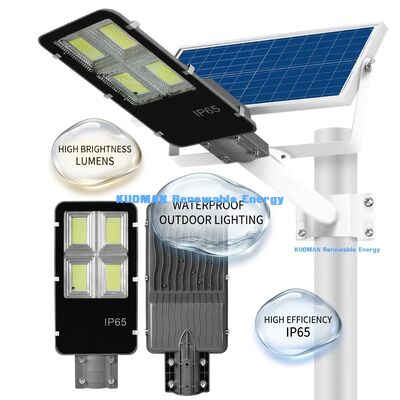 Lampione solare da 200W con MPPT Pro e impermeabilità IP65 per illuminazione stradale e da giardino esterna