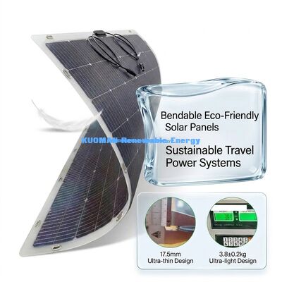 Pannello solare flessibile bifacciale IP67 impermeabile da 200W, pieghevole a 360°, per camper, casa e viaggi