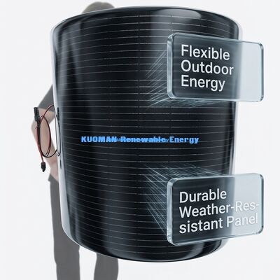 Pannello Solare Flessibile Monocristallino in Silicio da 200W con Design in Fibra di Carbonio Impermeabile IP67