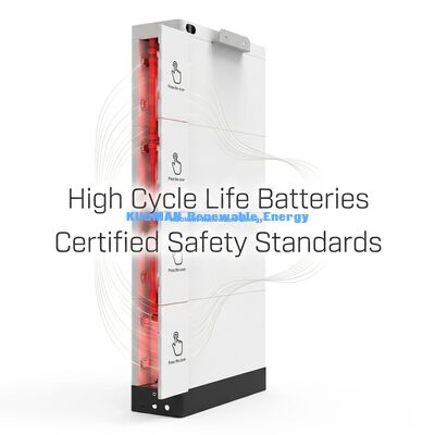 KM NEW POWER 51.2V 400Ah Batteria LiFePO4 impilabile con monitoraggio in tempo reale per lo stoccaggio di energia domestica