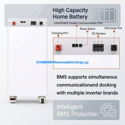 KM 48V 300Ah LiFePO4 Batteria di Accumulo Domestico a Parete con 8000 Cicli e Monitoraggio in Tempo Reale