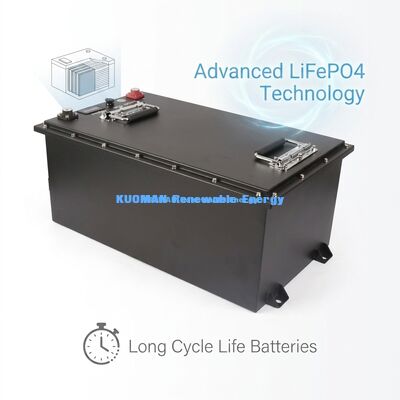 KM 72V -100Ah Carro da golf personalizzato Batteria LiFePO4 con 8000 cicli e 7360Wh di energia